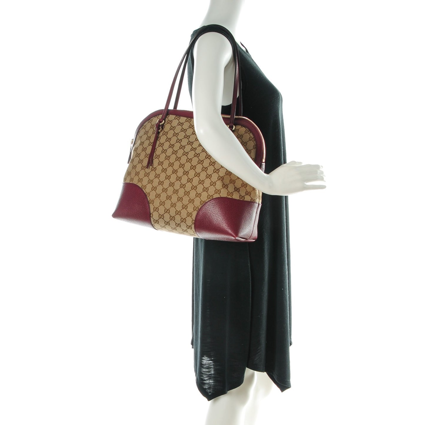 Monogram Medium Bree Shoulder Bag Ruby Red