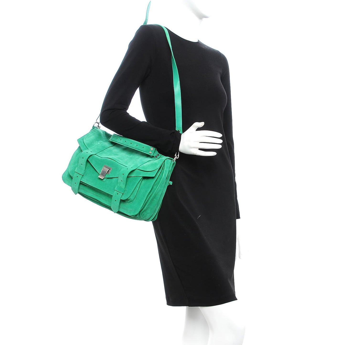 Suede Medium PS1 Satchel Aloe