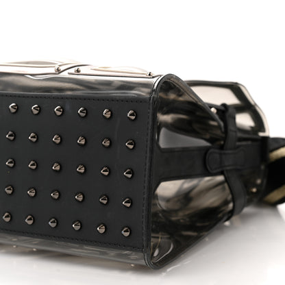 Delvaux Vinyl Gladiator Tempete Satchel Antique Silver Gold 9 of 10
