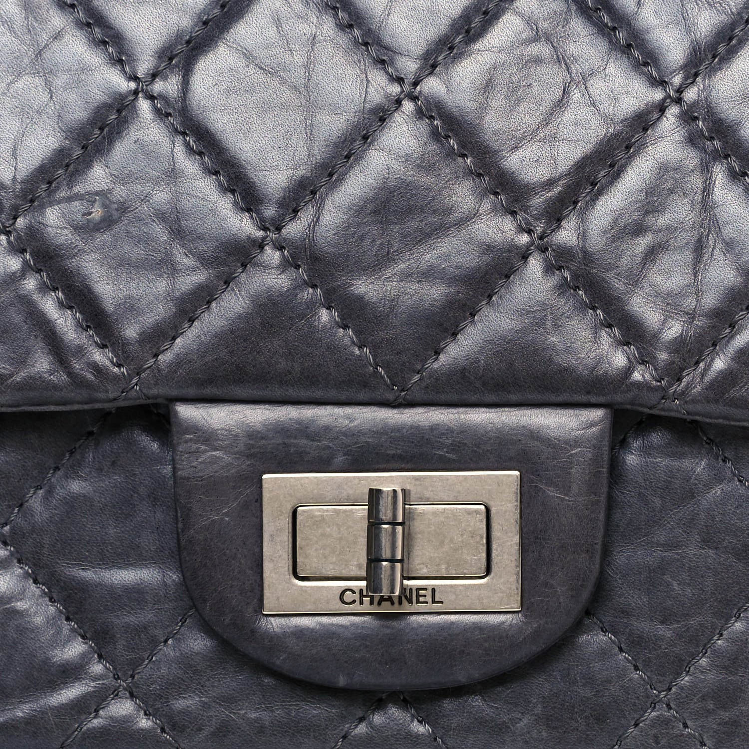 Chanel Aged Calfskin 50th Anniversary 2.55 Reissue 227 Flap Gris 8 of 23