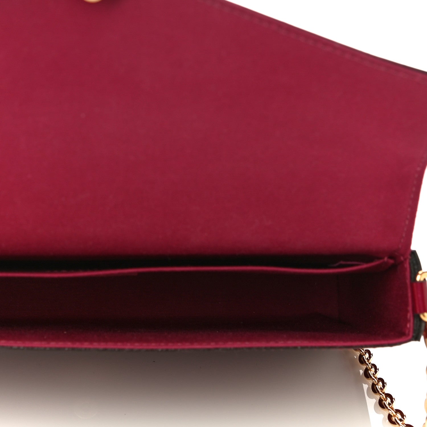 Louis Vuitton Vernis Felicie Chain Wallet Magenta 6 of 14