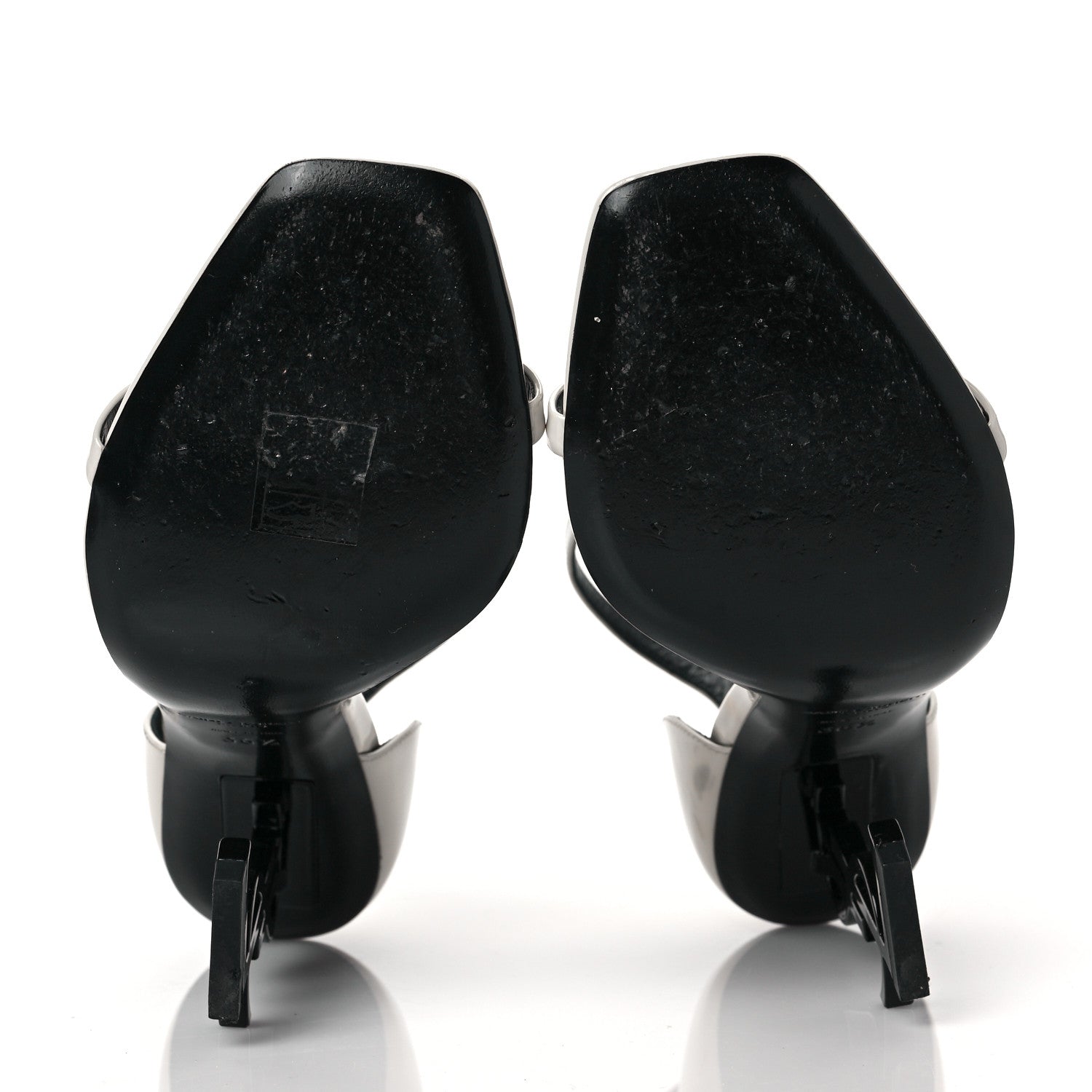 Saint Laurent Patent Calfskin 110 Opyum Sandals 36.5 Neutro 5 of 7