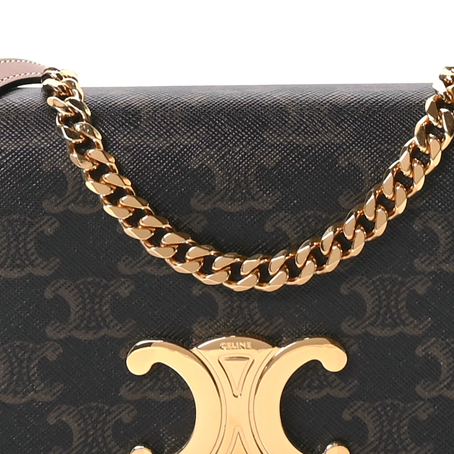 Celine Triomphe Canvas Multipochette Tan 9 of 12
