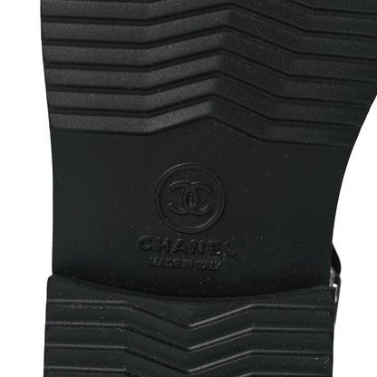 Chanel Oily Calfskin Star Quilted Biker Boots 36 Black 7 of 7