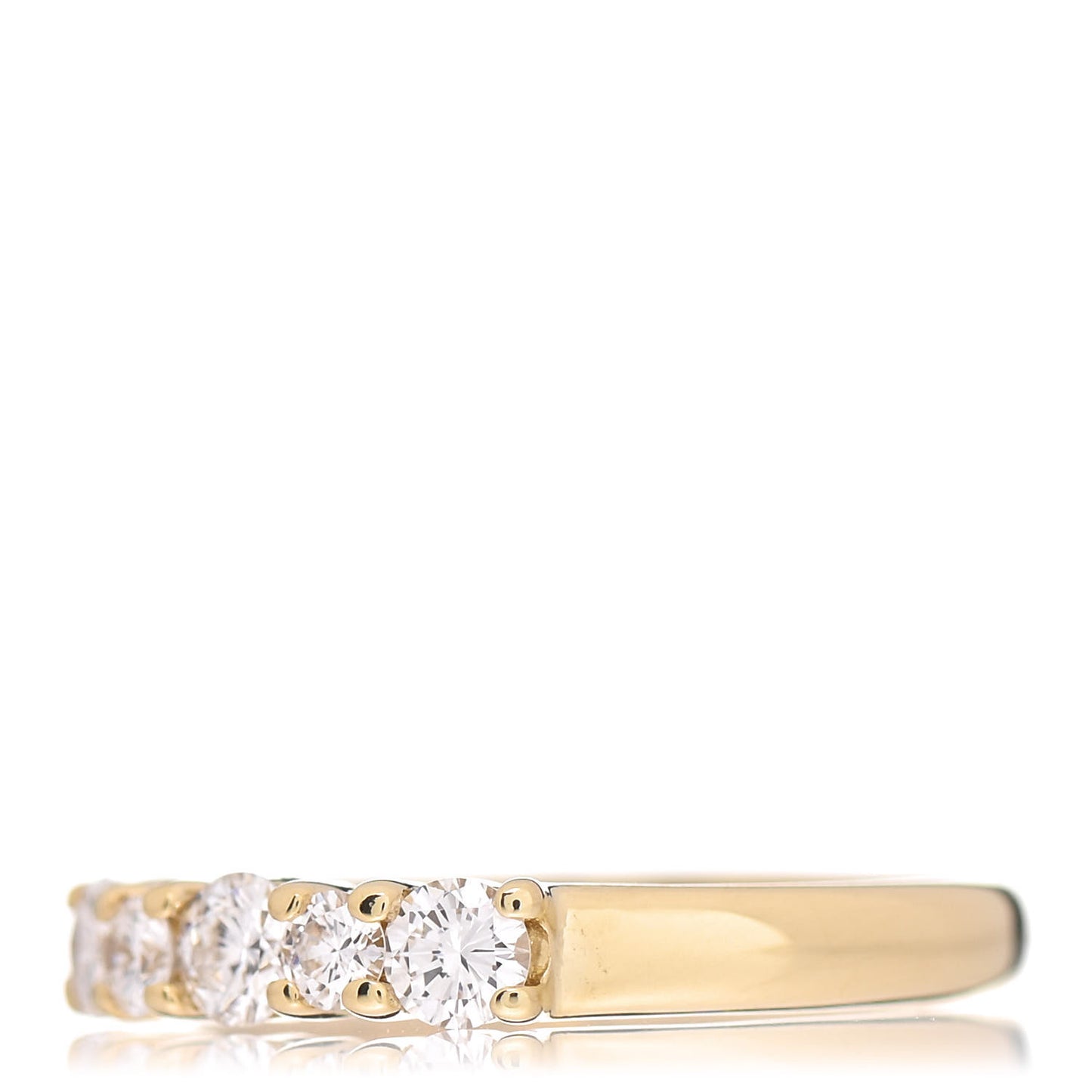18K Yellow Gold Diamond Band Ring 48 4.5