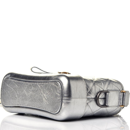 Chanel Metallic Aged Calfskin Quilted Small Gabrielle Hobo Silver 9 of 9