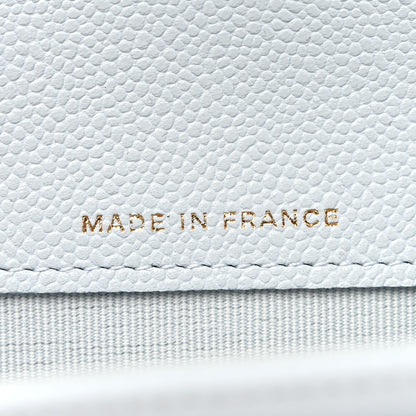 Chanel Caviar Quilted Flap Card Holder Wallet Blue 6 of 9