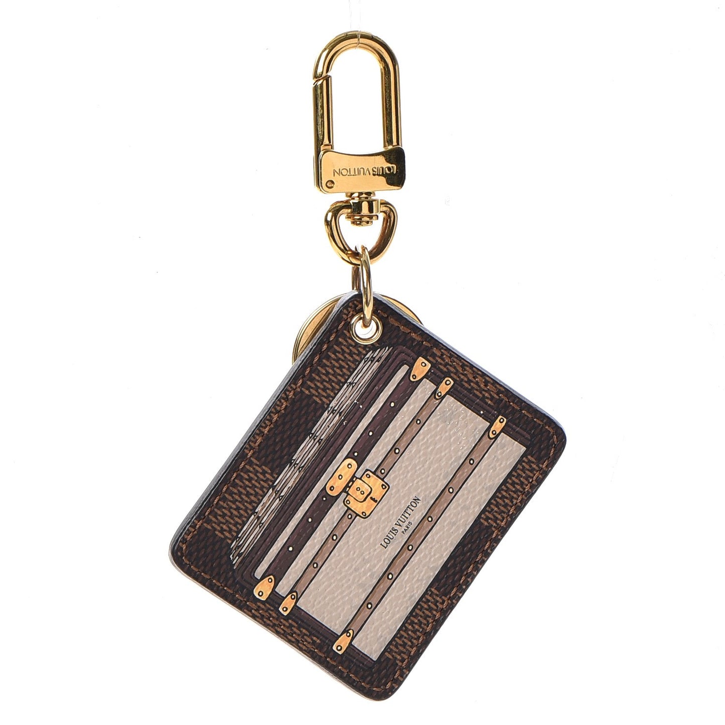 Damier Ebene Trunks and Locks Bag Charm