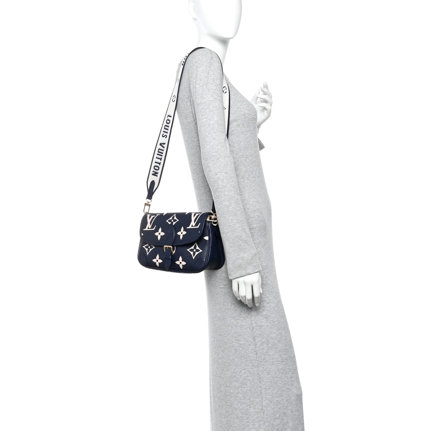 Empreinte Giant Monogram Diane Navy Creme