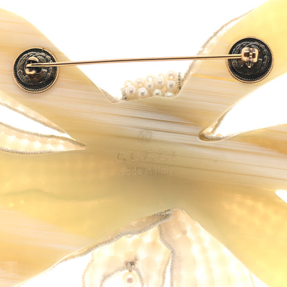 Gucci Pearl Bow Brooch White 4 of 4