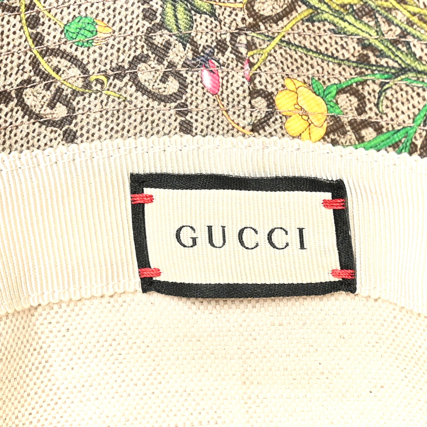 GG Supreme Monogram Flora Bucket Hat 56