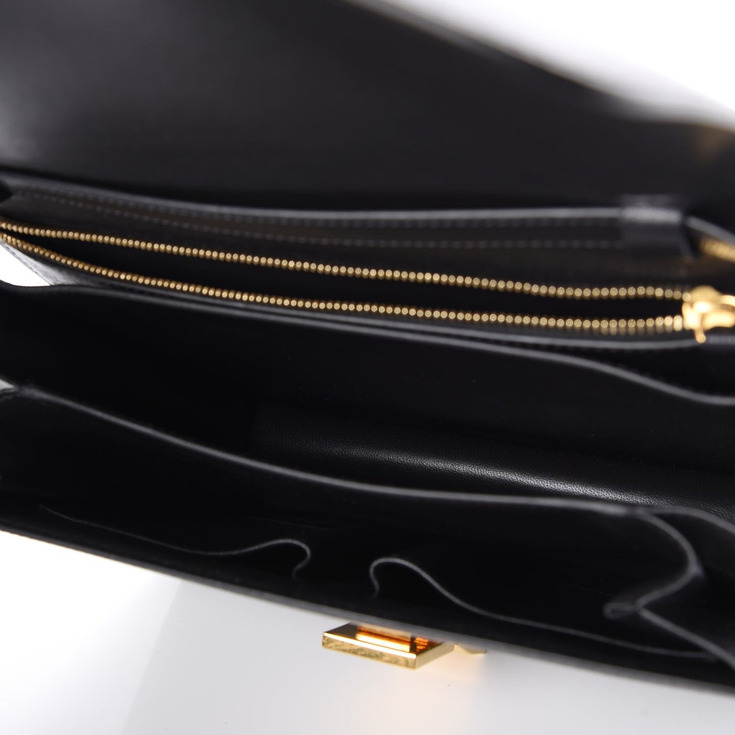 Liege Calfskin Medium Classic Box Flap Bag Black