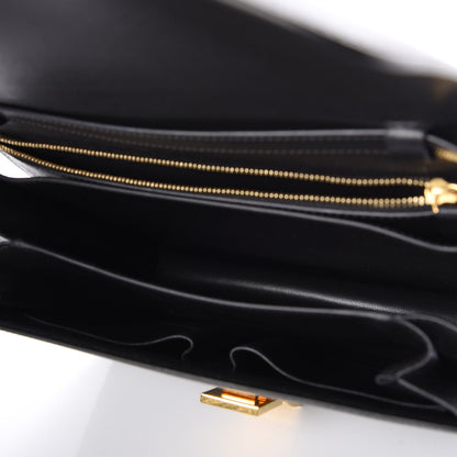 Celine Liege Calfskin Medium Classic Box Flap Bag Black 5 of 7