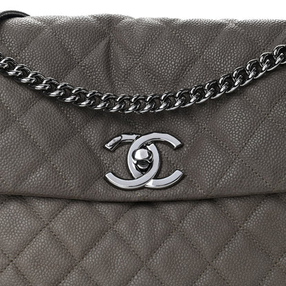 Chanel Iridescent Caviar Medium Lady Pearly Flap Khaki 7 of 18