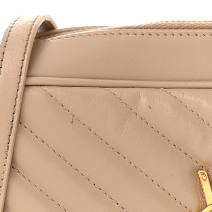 Saint Laurent Calfskin Matelasse Monogram Lou Camera Bag Dark Beige 12 of 13