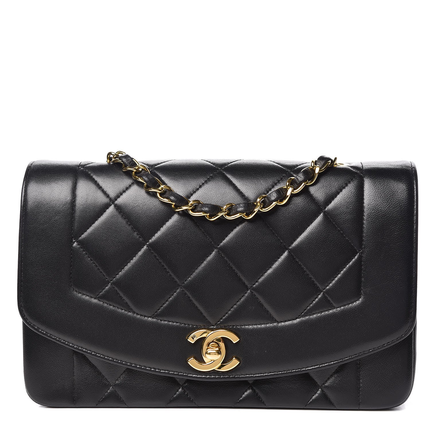 Chanel Lambskin Quilted Small Single Flap Black 1 of 16
