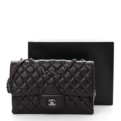 Chanel Lambskin Quilted Jumbo Coco Loop Flap Burgundy 14 of 14