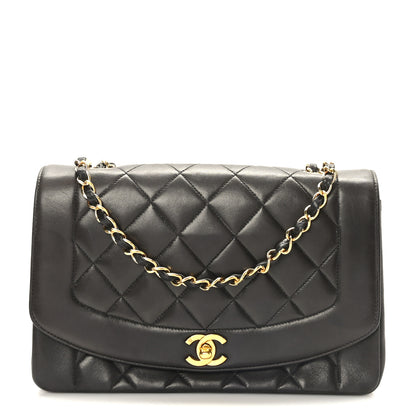 Chanel Lambskin Quilted Medium Single Flap Black 1 of 9