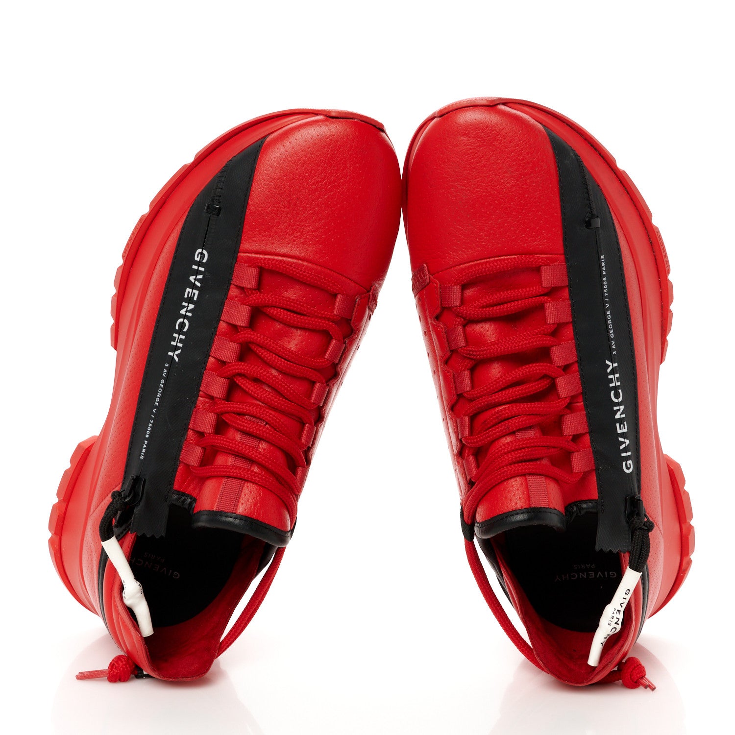 Givenchy Calfskin Spectre Low Runners Sneakers 41 Red Black 2 of 9