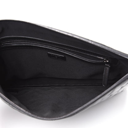 Chanel Lambskin Quilted Large Cosmetic Case Black 4 of 7