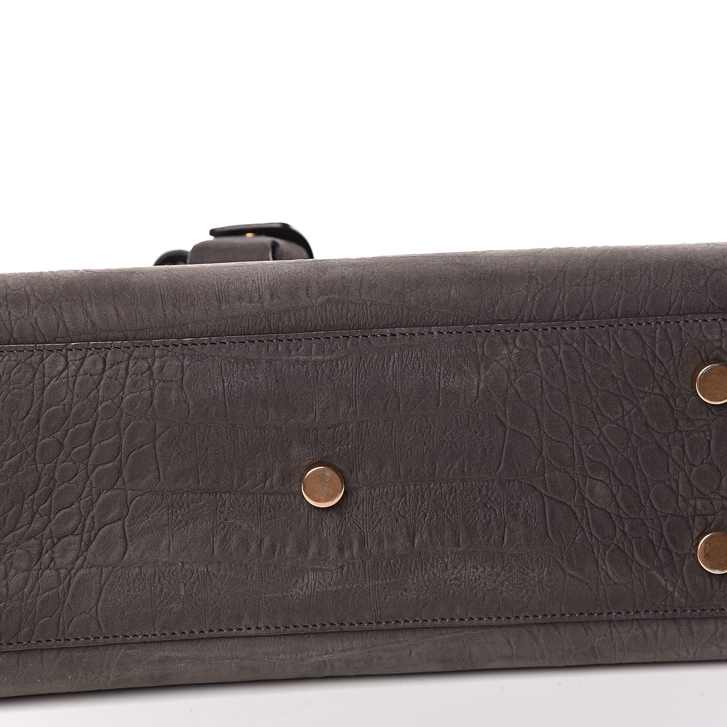 Crocodile Embossed Nubuck Baby Sac De Jour Dark Anthracite