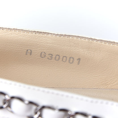 Chanel Calfskin Chain Mocassin Loafers 37.5 White 10 of 11