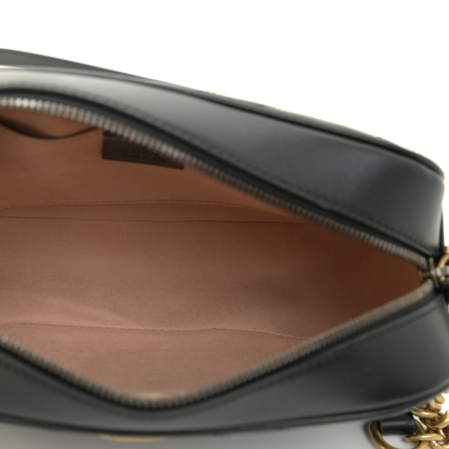 Calfskin Matelasse Small GG Marmont Chain Shoulder Bag Black