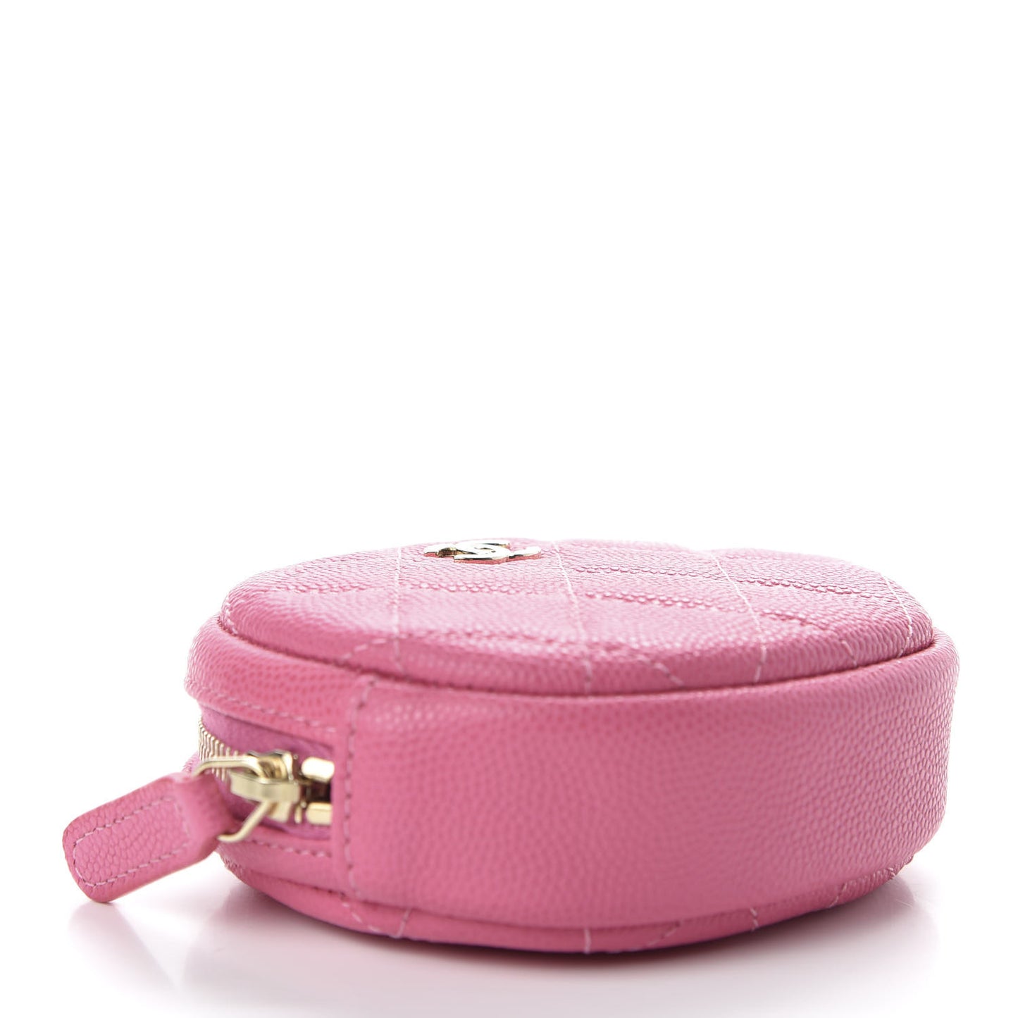 Caviar Quilted Zip Around Classic Coin Purse Pink