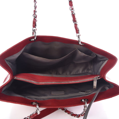 Chanel Caviar Quilted XL Grand Shopping Tote GST Red 5 of 13