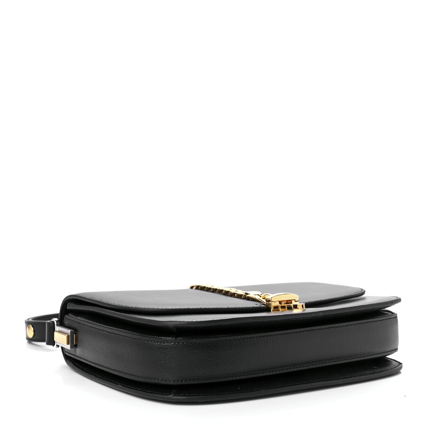 Azalea Calfskin Small Sylvie 1969 Flap Messenger Bag Black