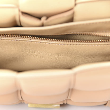 Bottega Veneta Lambskin Maxi Intreccio Padded Chain Cassette Crossbody Bag Almond 8 of 9