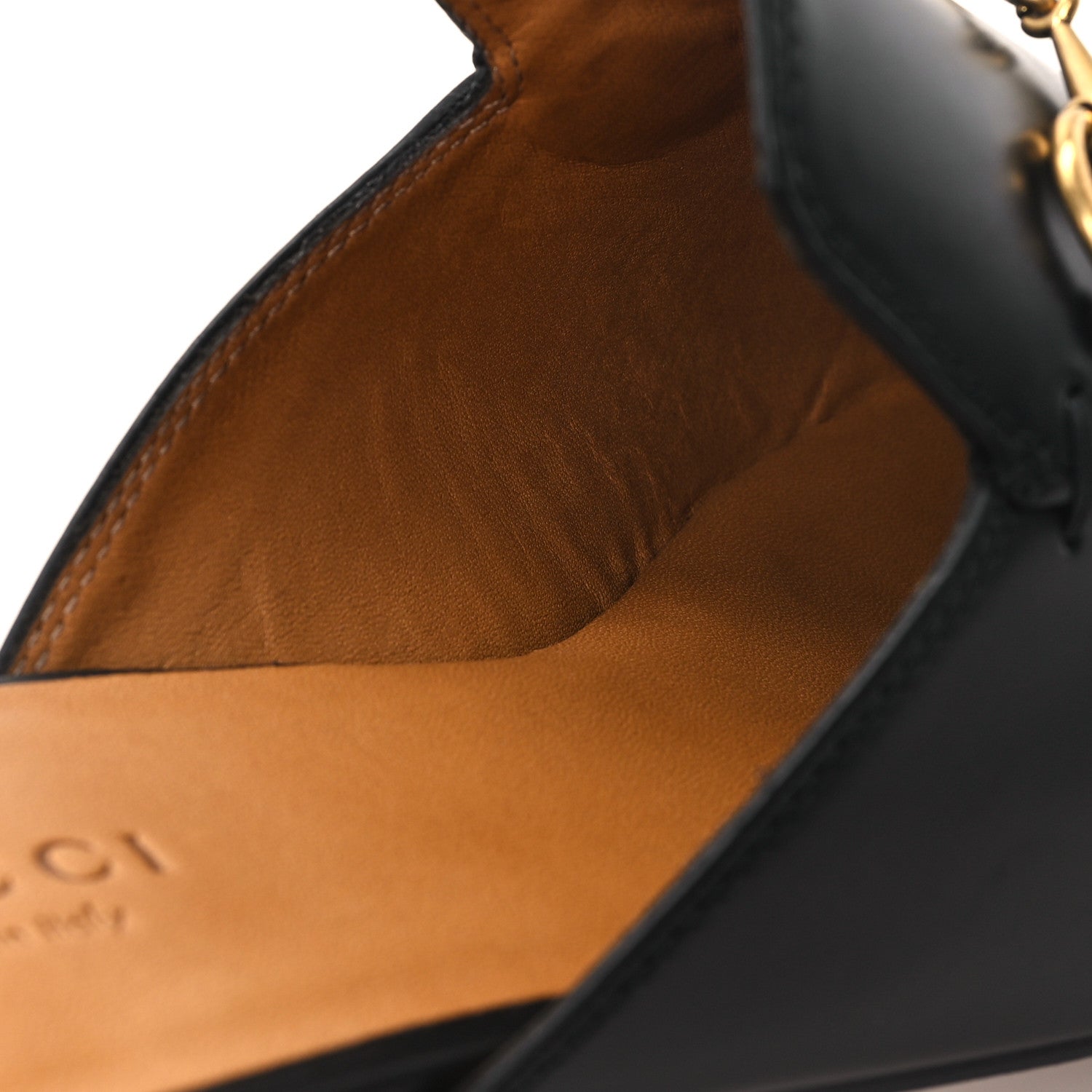 Gucci Calfskin Womens Princetown Slippers 37.5 Black 10 of 11