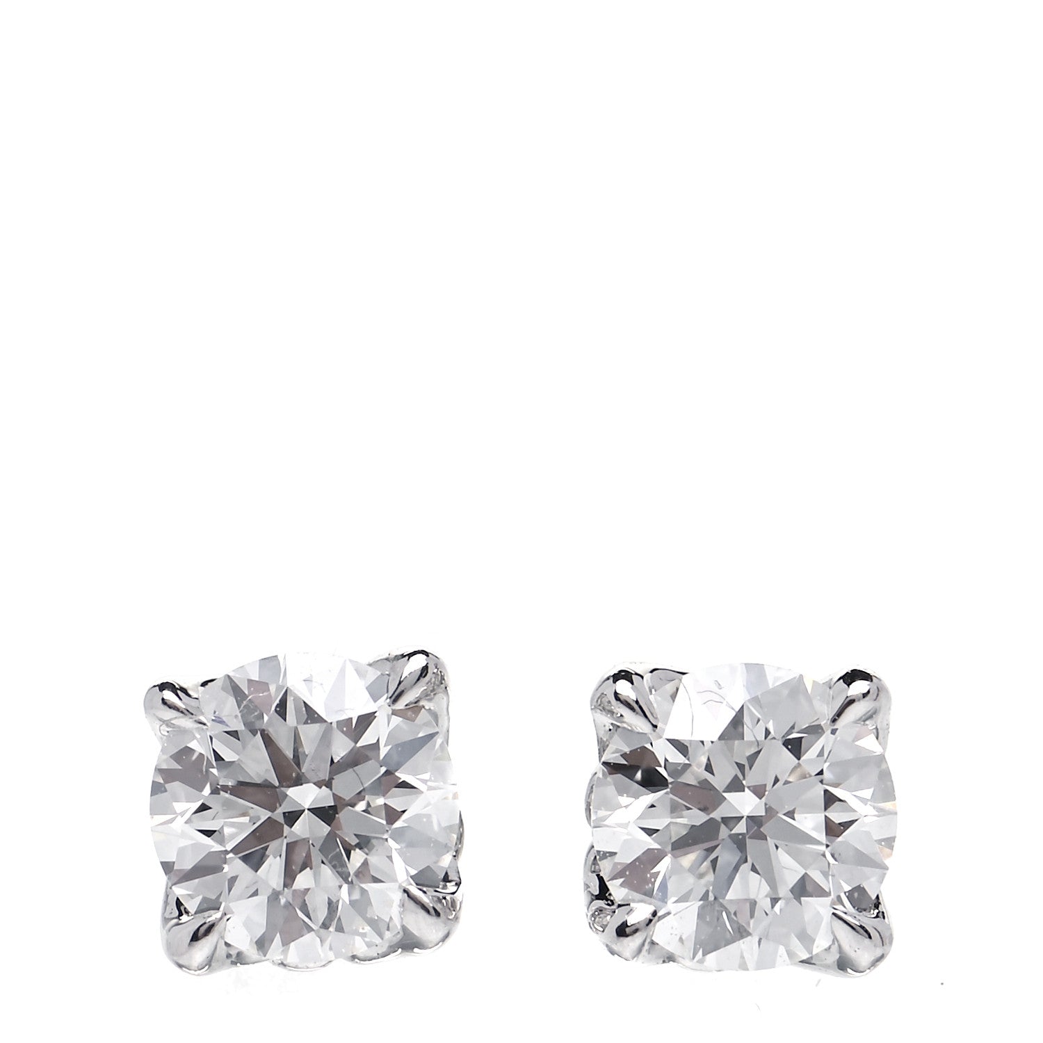 David Yurman Platinum Diamond .60ctw Stud Earrings 1 of 6