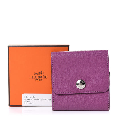 Hermes Chevre Mysore Post It Notepad Holder GM Cyclamen 7 of 7