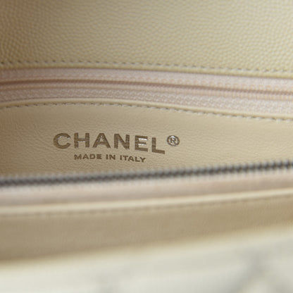 Chanel Caviar Lizard Quilted Medium Coco Handle Flap White 8 of 12