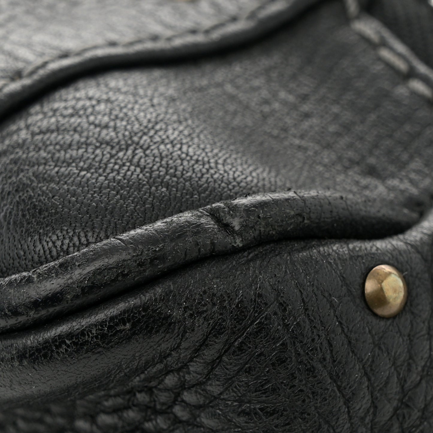 Calfskin Paddington Double Zipped Bowler Black
