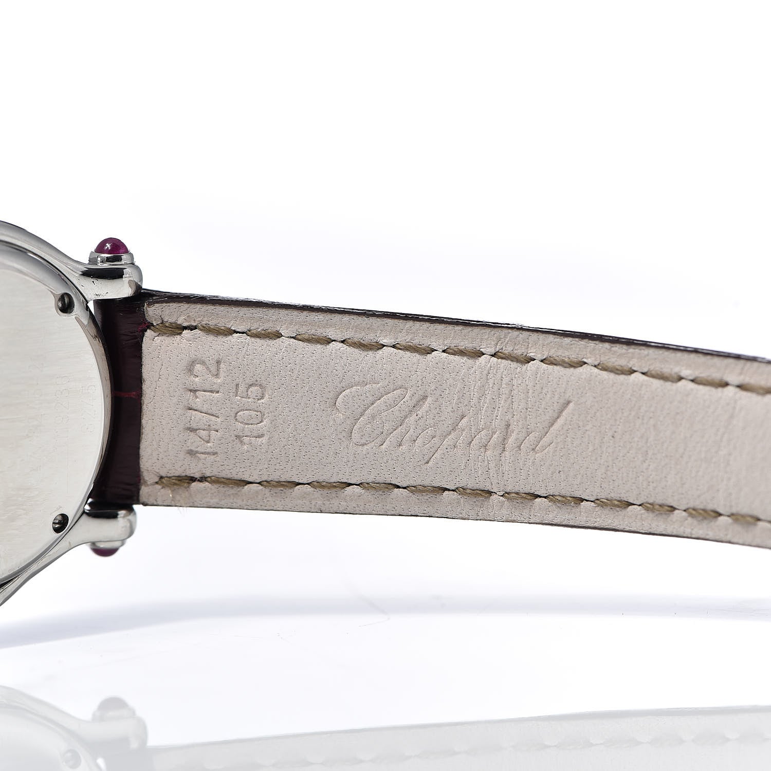 Chopard Stainless Steel Alligator 5 Diamond Pink Mother of Pearl 26mm Happy Sport Quartz Watch 7 of 9