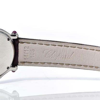 Chopard Stainless Steel Alligator 5 Diamond Pink Mother of Pearl 26mm Happy Sport Quartz Watch 7 of 9