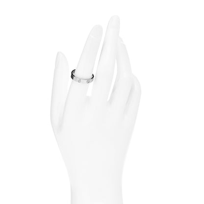 Cartier 18K White Gold 3.5mm LOVE Wedding Band Ring 55 7.25 2 of 4