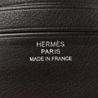 Hermes Swift Citizen Twill Card Case Chocolate 7 of 9