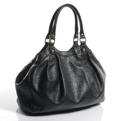 Gucci Guccissima Medium Sukey Tote Black 3 of 7