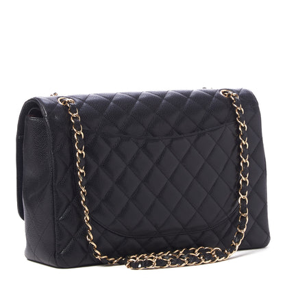Chanel Caviar Quilted Maxi Double Flap Black 3 of 10