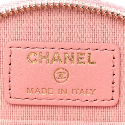 Chanel Caviar Quilted Round Handle With Care Vanity With Chain Pink 7 of 12