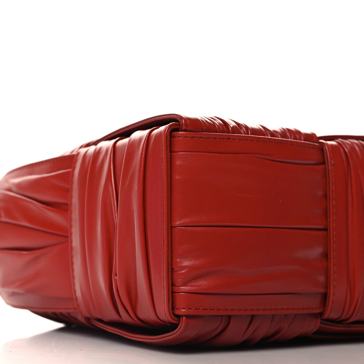 Bottega Veneta Foulard Intrecciato Pleated Mini Arco Tote Red 9 of 10