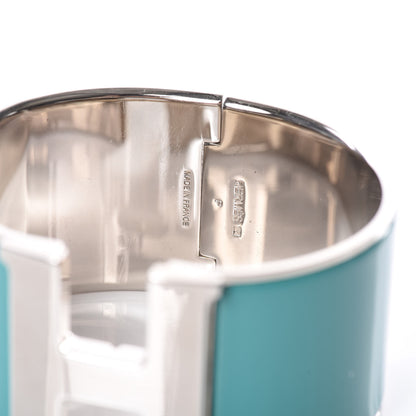 Hermes Enamel Extra Wide Clic Clac H Bracelet GM Bleuete 4 of 4