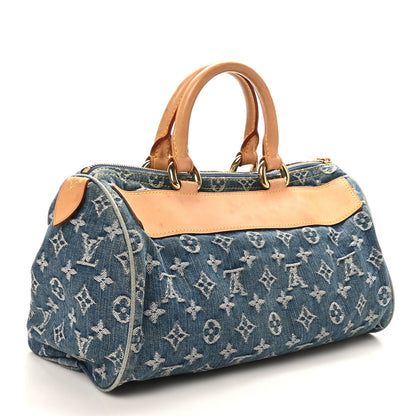 Louis Vuitton Monogram Denim Neo Speedy Blue 2 of 10