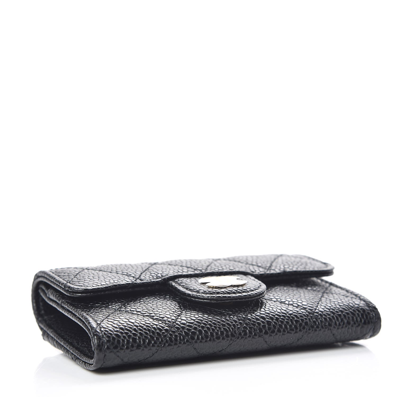 Chanel Caviar Quilted Flap Card Holder Wallet Black 4 of 9