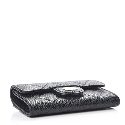 Chanel Caviar Quilted Flap Card Holder Wallet Black 4 of 9