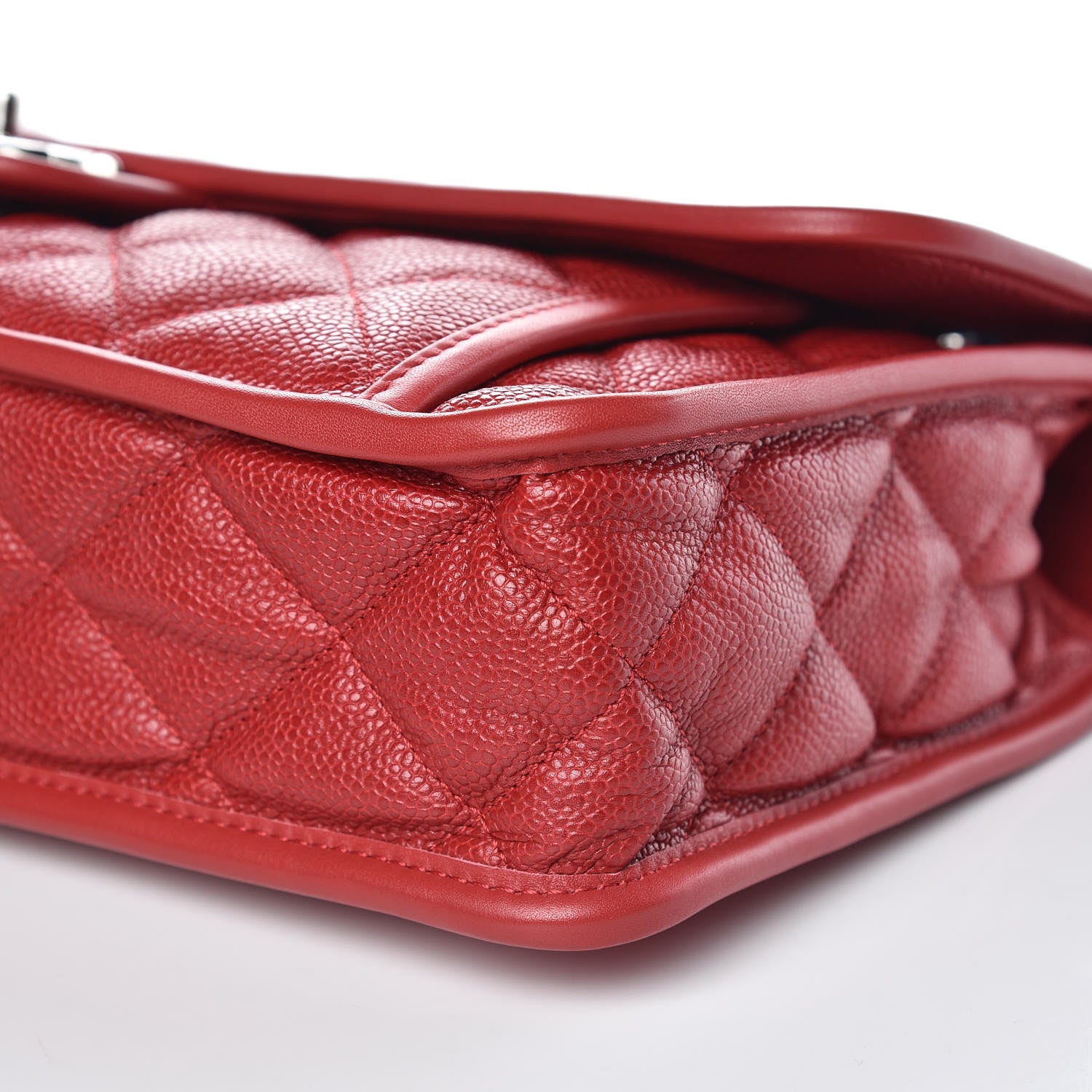 Chanel Caviar Quilted Large French Riviera Flap Red 9 of 10