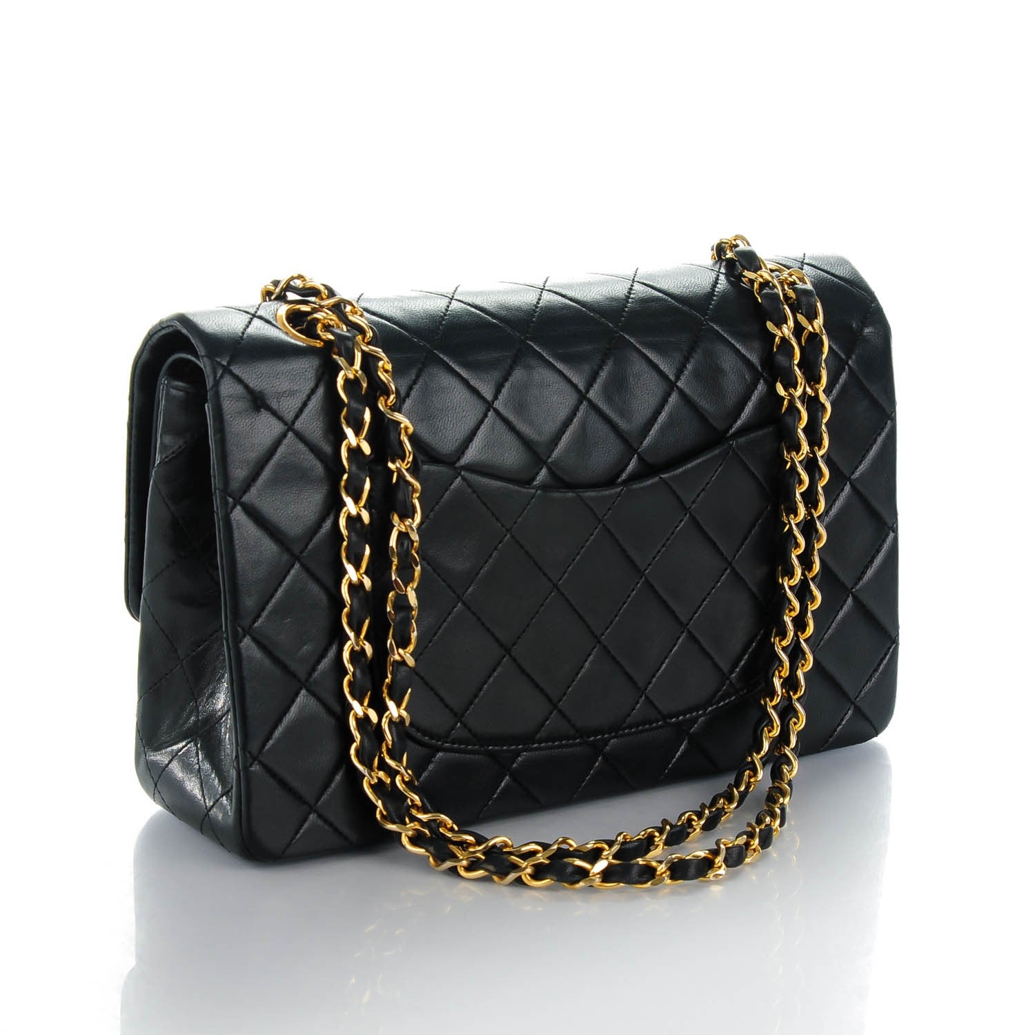 Chanel Lambskin Quilted Medium Double Flap Black 3 of 13